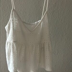 White Eyelet Women's Top